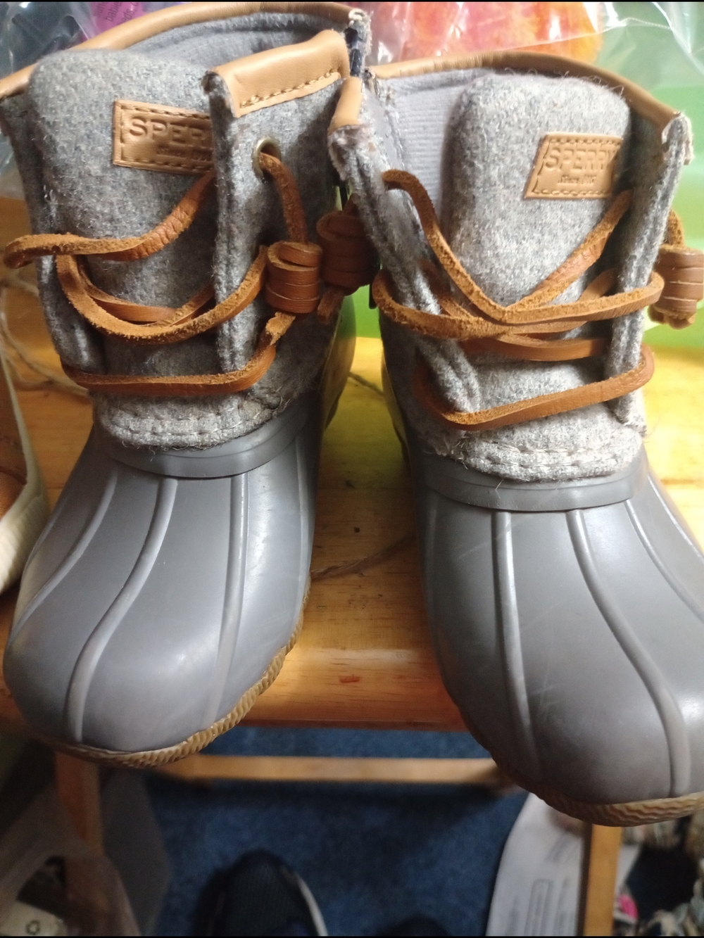 Sperry Kids Grey Size 7 Waterproof Duck Boots